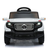 Premium White Electric Stroller with Single 35W Motor and 6V7AH Battery for Normal Music Experience