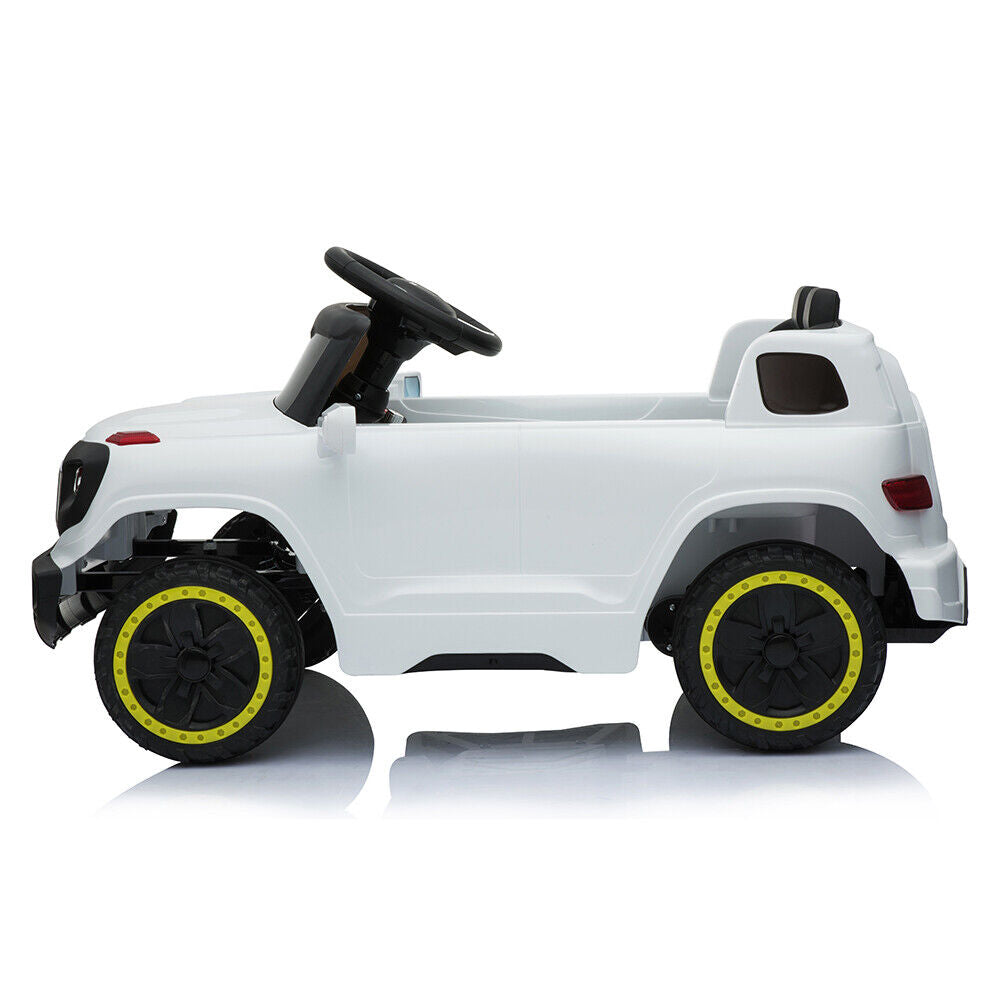 White Electric Stroller with Single 35W Motor and 6V7AH Battery for Normal Music Experience