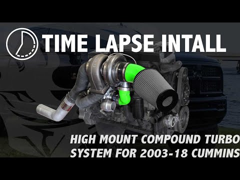 Pusher High Mount Compound Turbo System for 2010-2012 Ram 6.7L Cummins
