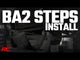 Rough Country BA2 Running Boards Side Step Bars Double Cab Toyota Tacoma 2024-2026 41013A
