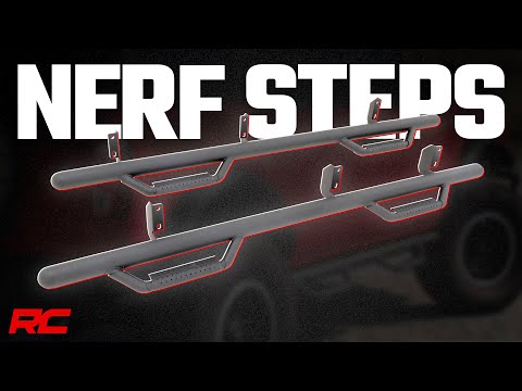 Rough Country Nerf Steps Wheel to Wheel 4-Door Ford Bronco 4WD 2021-2026 RCF21584F