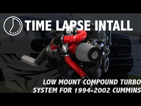Pusher Low Mount Compound Turbo System for 1994-1998 Dodge Cummins 12v