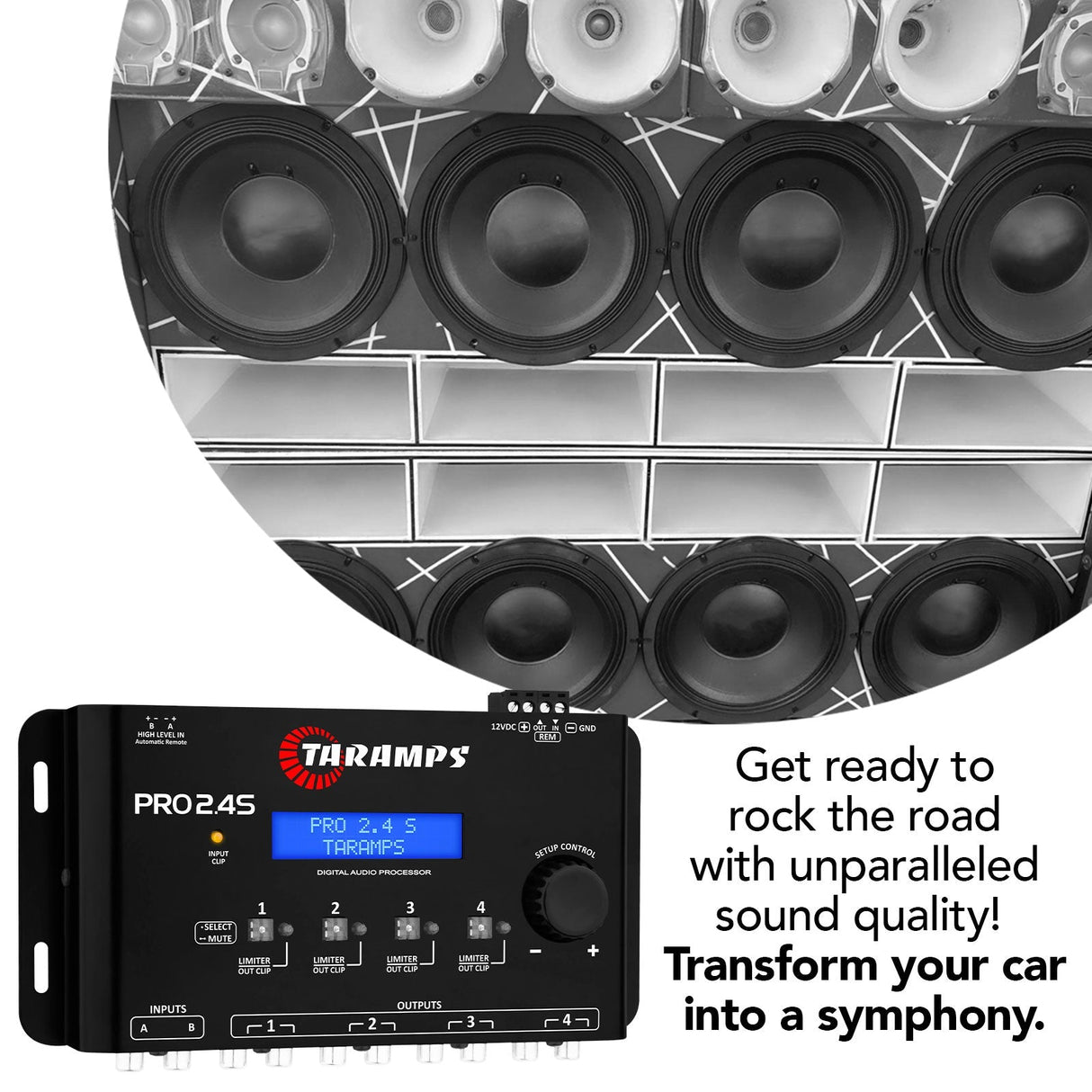 Taramps SMART 3 BASS + PRO 2.4S Car Amplifier & Processor COMBO Taramps USA