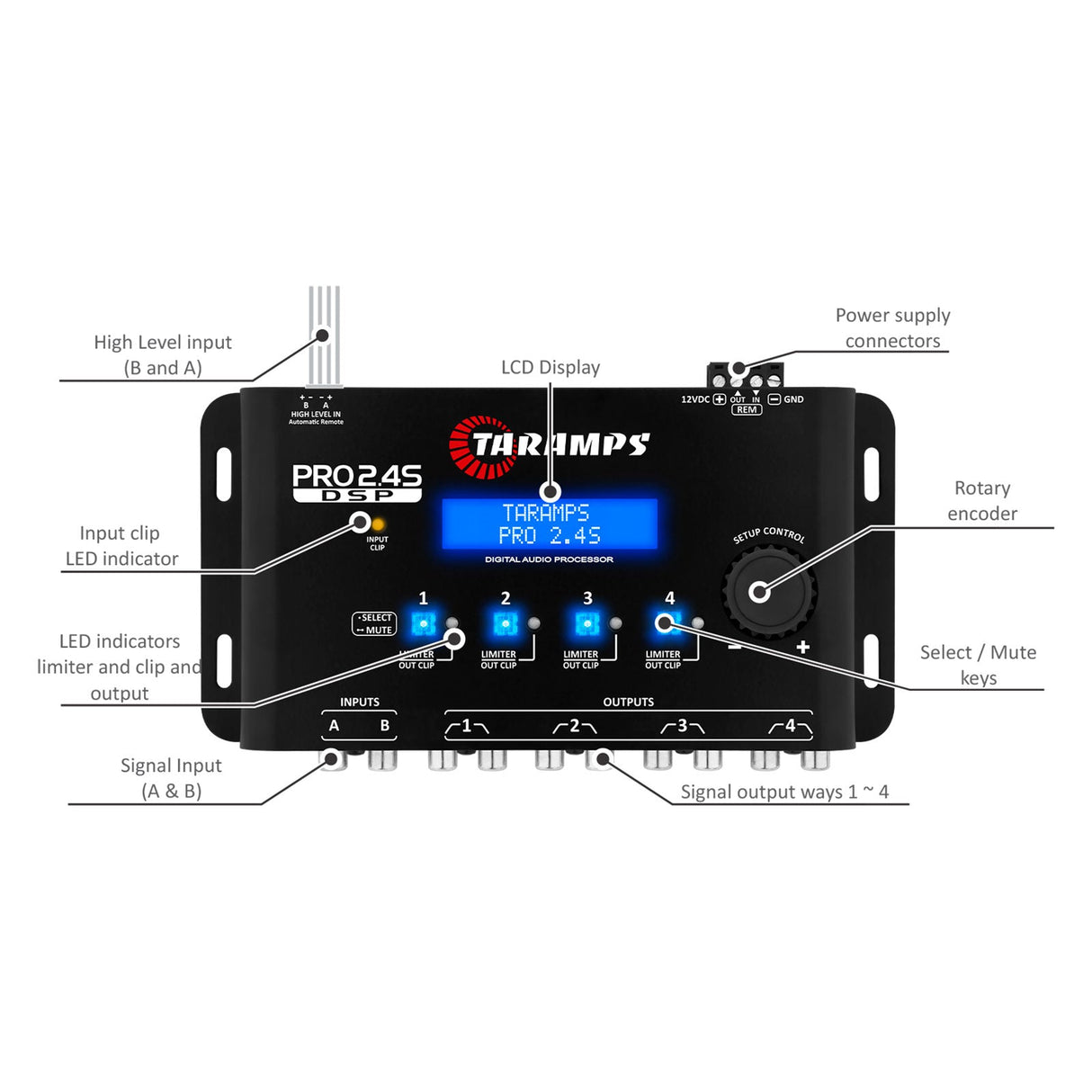 Taramps PRO 2.4S Audio Processor Taramps US
