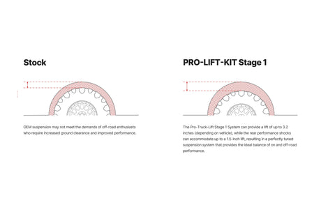 Eibach E80-82-099-01-22 Stage 1 Pro-Truck Lift Kit - lift height illustration