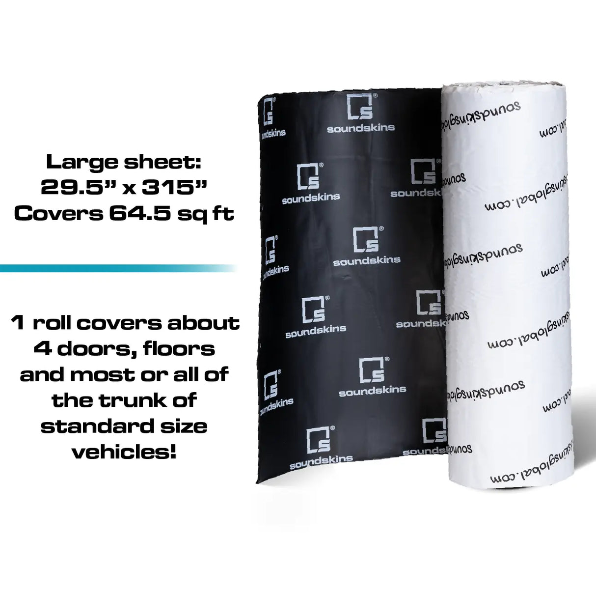 SoundSkins | Pro Plus Sound Deadening Kit | SSK-PROPLUS | 3 Layers (Acoustic Foam, Foil, Rubber Butyl), 64.5 sq ft SoundSkins Global