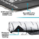 SoundSkins | Pro Two Door Sound Deadening Kit | SSPRO-1 | 3 Layers (Acoustic Foam, Foil, Rubber Butyl), 11 sq ft SoundSkins Global
