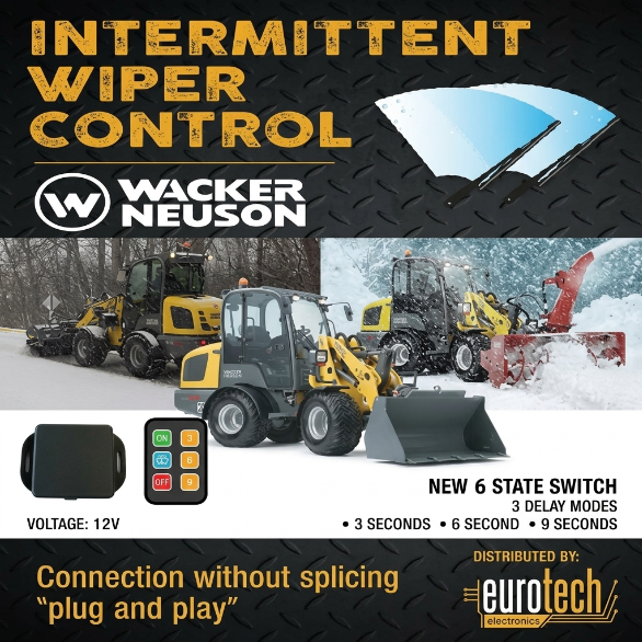 Wacker Neuson WL28/WL32 Front Windshield Wiper Control Eurotech Electronics