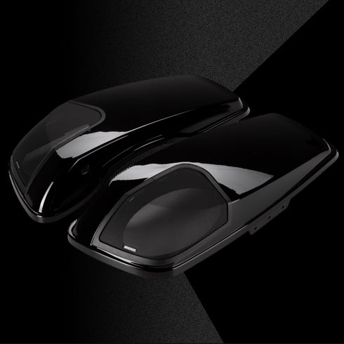 Kicker HDBLVB Vivid Black Bag Lids for Harley-Davidson