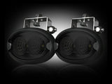 1100 Lumen Driving Light Kit 10W 6500K LEDs Black Chrome Oval Housing Clear