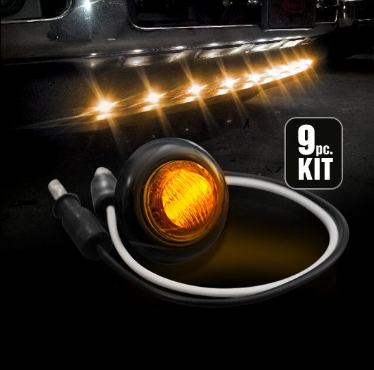 Universal 9-Pc Front Lower Air Dam Ultra Bright LED Light Kit - Multiple Options
