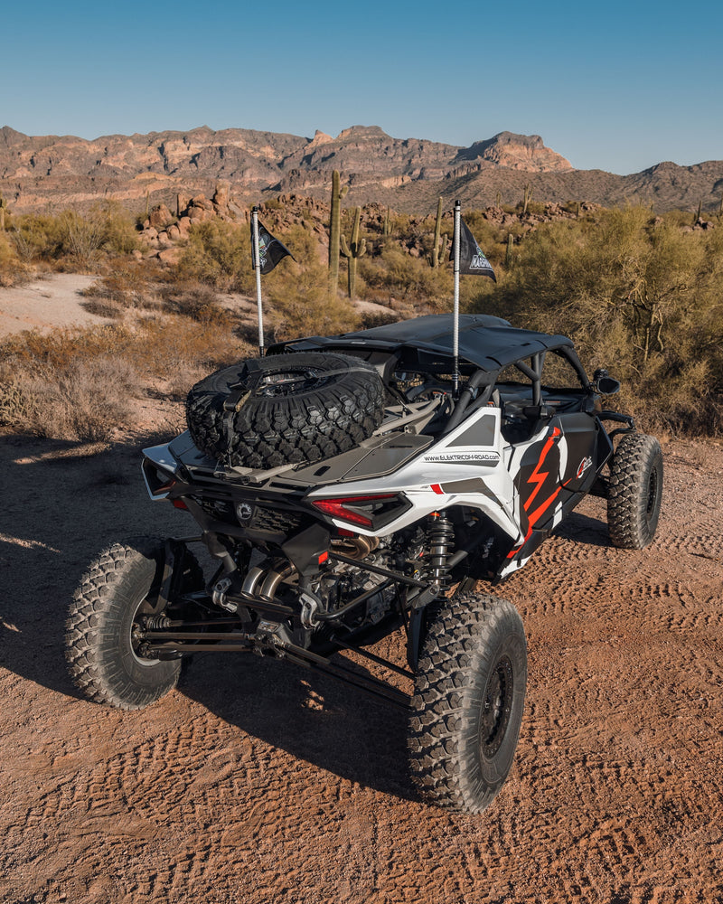 2024 to Current Can-am Maverick R Volt Tire Rack for Volt Baja Box (Does not work with Mav R & Mav R X w/QS3 compression adjustment)