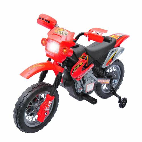 Qaba 6V Kids Electric Ride-On Motorcycle Dirt Bike with Trailer Toy