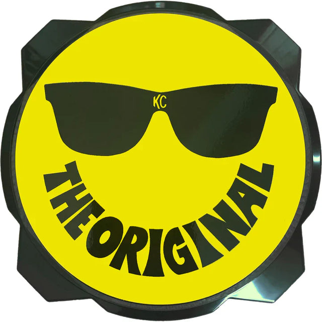 6" PRO6 GRAVITY® LIGHT COVER - SMILEY FACE YELLOW / BLACK KC LOGO KC Hilites