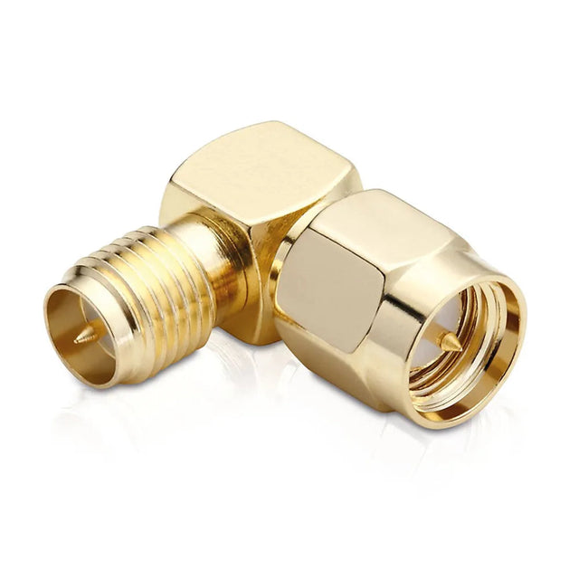 90-Degree SMA Male to RP-SMA Female Right-Angle Adapter TekShack