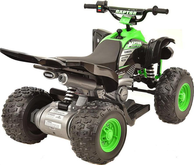 Raptor ATV 12V Battery-Powered Ride-On with Custom Graphics and Sound Effects - Suitable for Ages 3 and Up