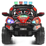 RC Ride-On Truck with LED Lights, MP3 Player, and Remote Control - Perfect Christmas Gift for Kids