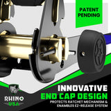 1" x 15' Ratchet Tie-Down Set (4-Pack)