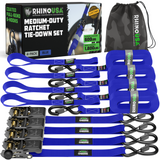 1" x 15' Ratchet Tie-Down Set (4-Pack)