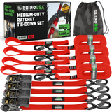 1" x 15' Ratchet Tie-Down Set (4-Pack)