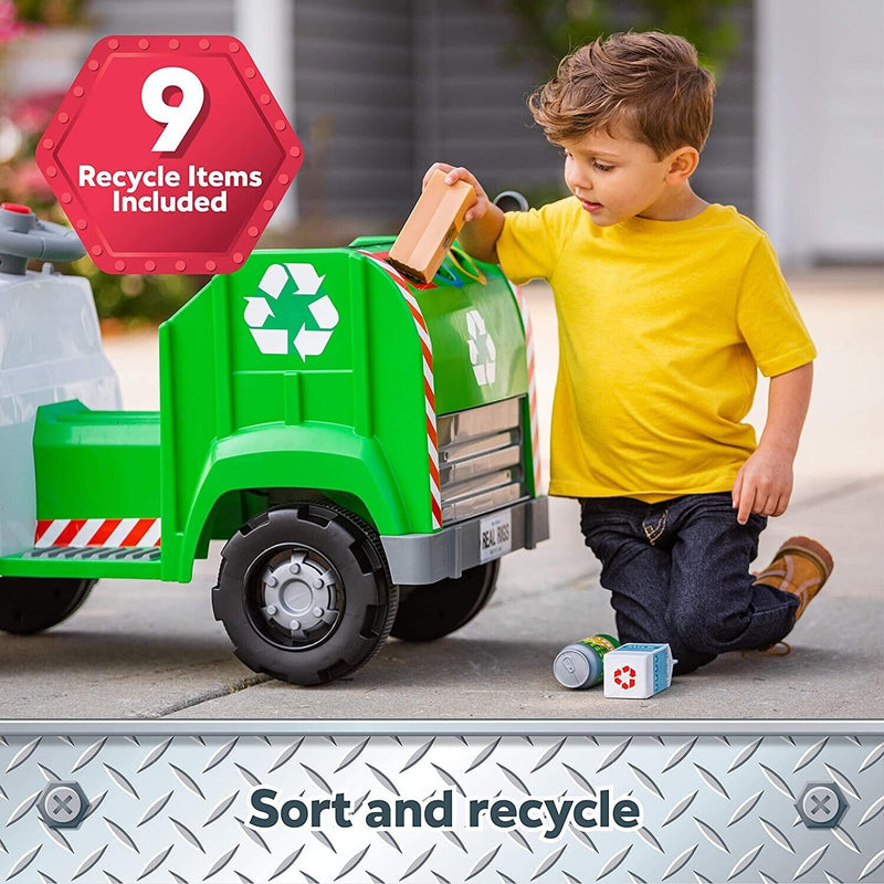 Real Rigs Toddler Recycling Truck: An Interactive Ride-On Toy for Kids Ages 1 and Up
