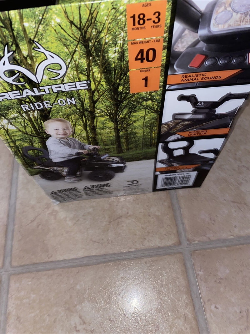 RealTree Ride-On with Working Light Bar for Boys by Dynacraft - Distressed Packaging