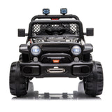 Rechargeable Electric Car Toy with Adjustable Seat Belt and 3 Speeds - Black