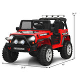 Red 12V Electric Kids Ride On Car Truck with MP3 Player, Horn, and Remote Control