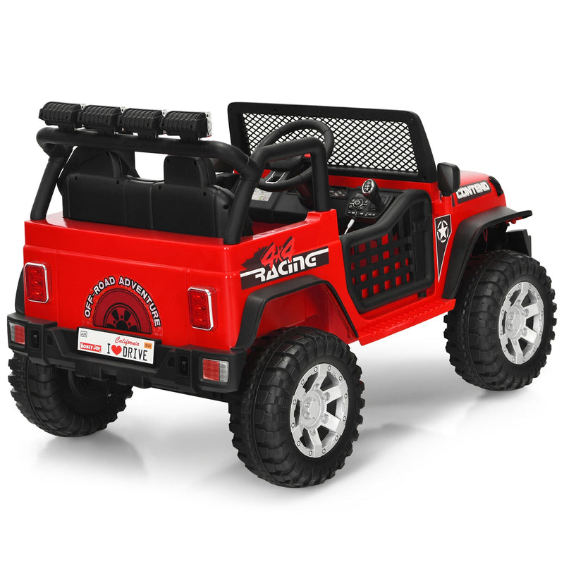 Red 12V Electric Kids Ride On Car Truck with MP3 Player, Horn, and Remote Control