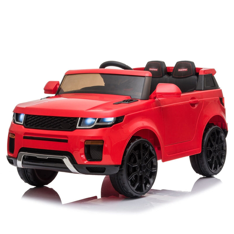 Red 12V Electric Ride On Car for Kids with Remote Control and LED Lights - 3 Speed Options