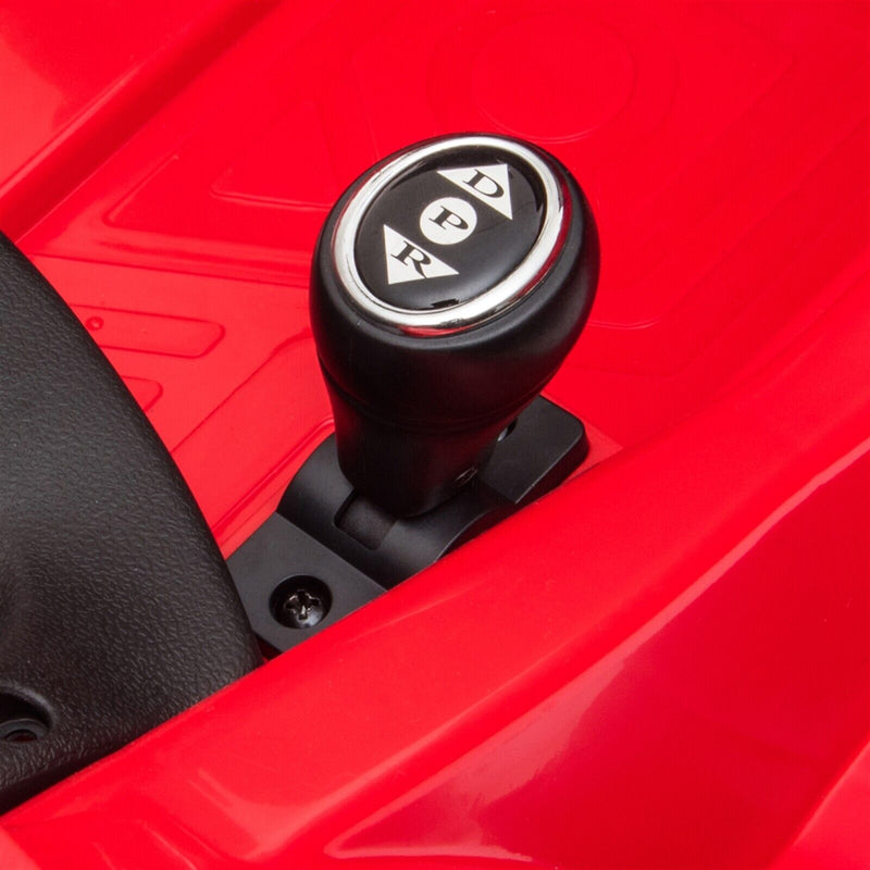 Red 12V Electric Ride On Car for Kids with Remote Control and LED Lights - 3 Speed Options