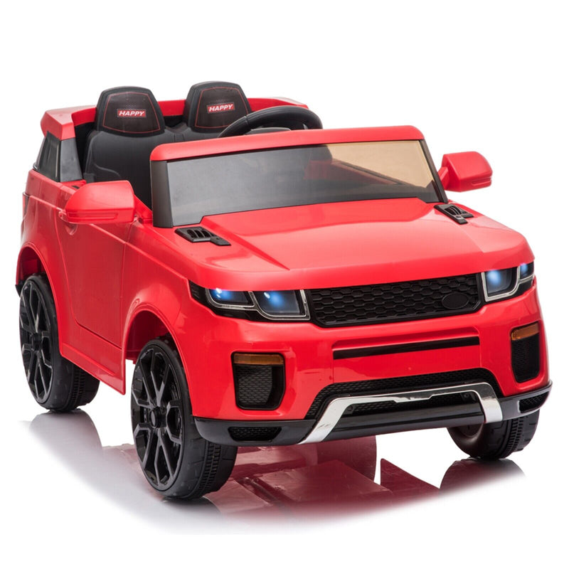Red 12V Electric Ride On Car for Kids with Remote Control and LED Lights - 3 Speed Options