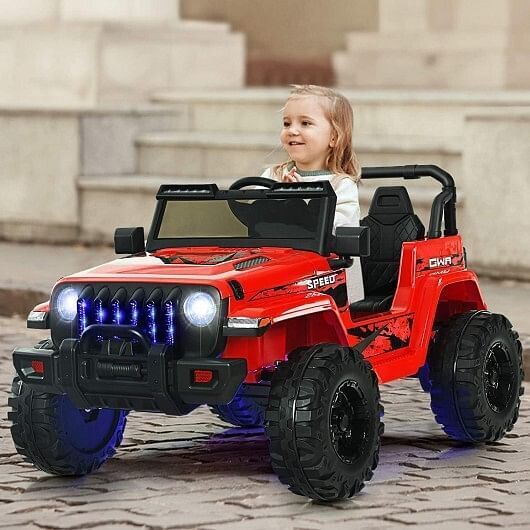 Red 12V Kids Ride-on Jeep Car with 2.4 G Remote Control