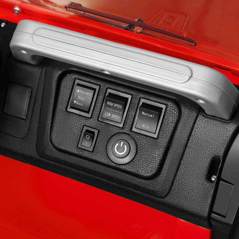 12V Two-Seater Electric Kids Ride On Car Truck with LED Lights, Music, Cover, and Remote Control