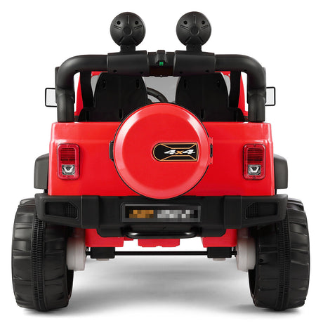 12V Double-Seater Electric Ride-On Truck for Kids with MP3, LED Lights, Cover, and Remote Control