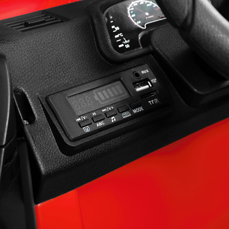 12V Double-Seater Electric Ride-On Truck for Kids with MP3, LED Lights, Cover, and Remote Control