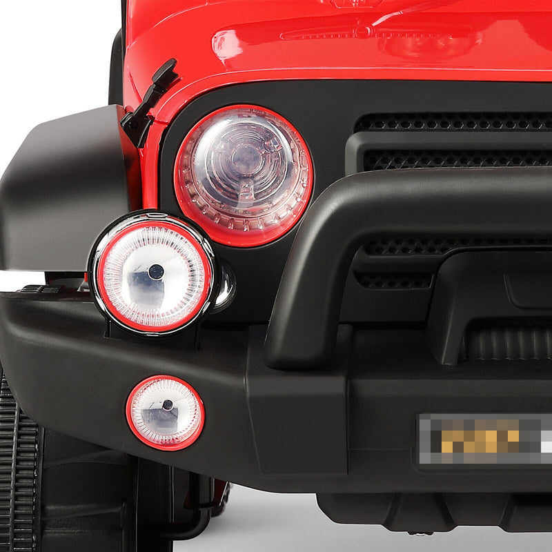 12V Double-Seater Electric Ride-On Truck for Kids with MP3, LED Lights, Cover, and Remote Control