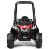 Red 12V UTV Truck Ride-On Car for Kids with Remote Control and Music MP3