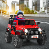 Red 2-Seater Ride on Car Truck with Remote Control and Storage Room - 12V