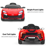 Red 2.4G RC Electric Ride-On Car for Kids with MP3, Lights, and Openable Doors
