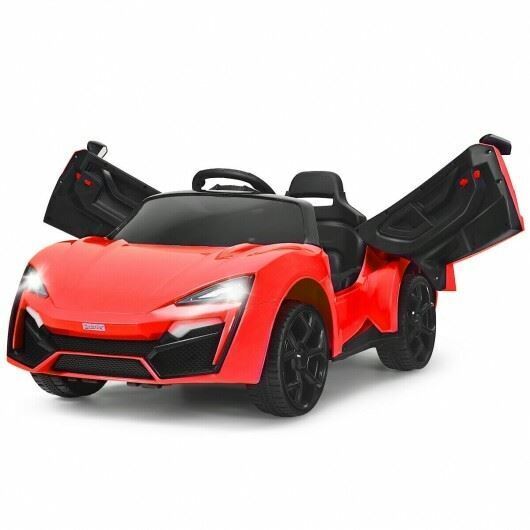 Red 2.4G RC Electric Vehicle with Lights - 12V
