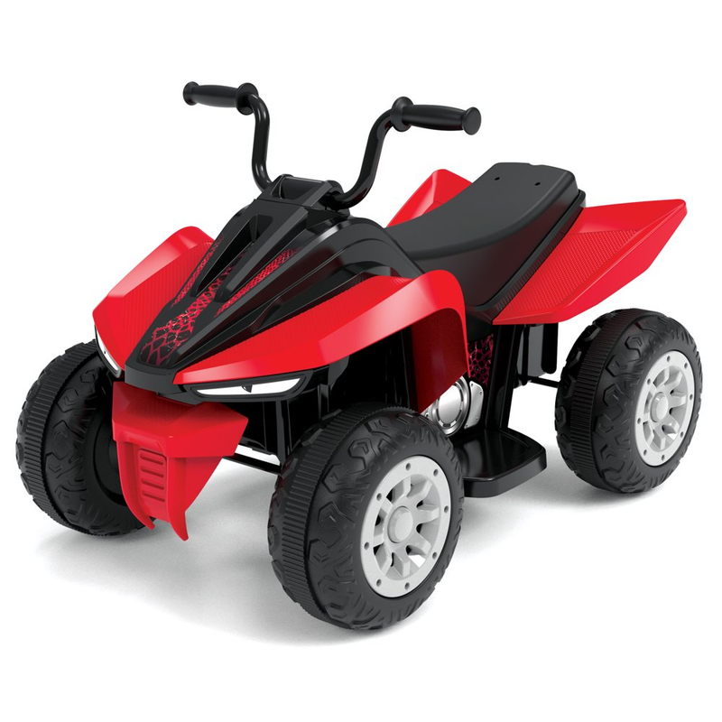 Red 6V Battery-Powered Kids ATV Racer for All-Terrain Adventures