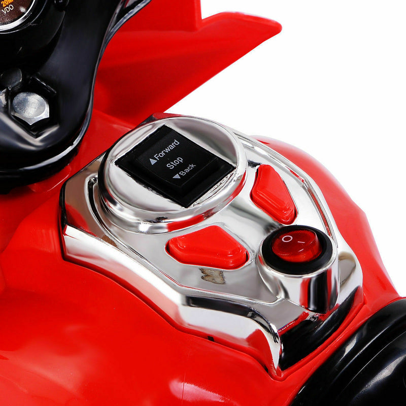 Red 6V Electric Ride-On Motorcycle for Kids - Babyjoy 3 Wheel Battery-Powered Toy