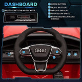 Red Audi 12V Ride On Car with Remote Control for Boys Ages 3-5