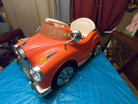Red Battery-Powered Classic Car Ride-On by Lil Rider
