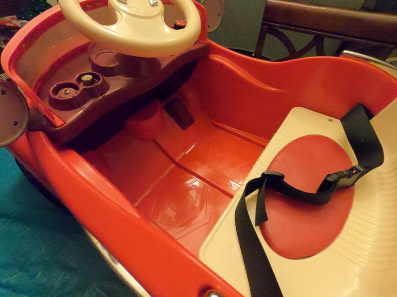 Red Battery-Powered Classic Car Ride-On by Lil Rider