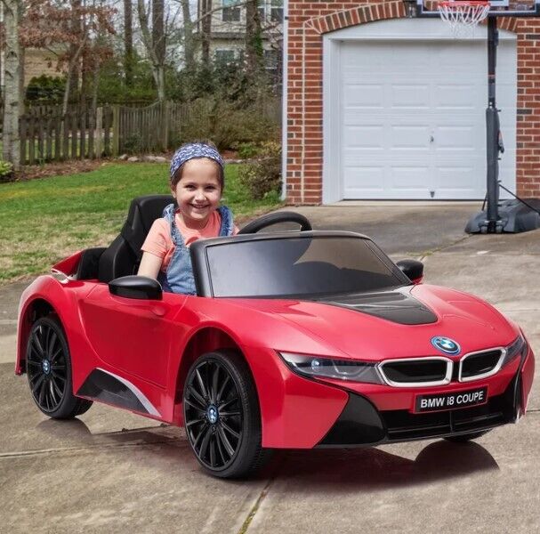 Red BMW 12V Ride-On Toy Car with Parental Remote Control for Kids Ages 3-6 (Up to 66 lbs)