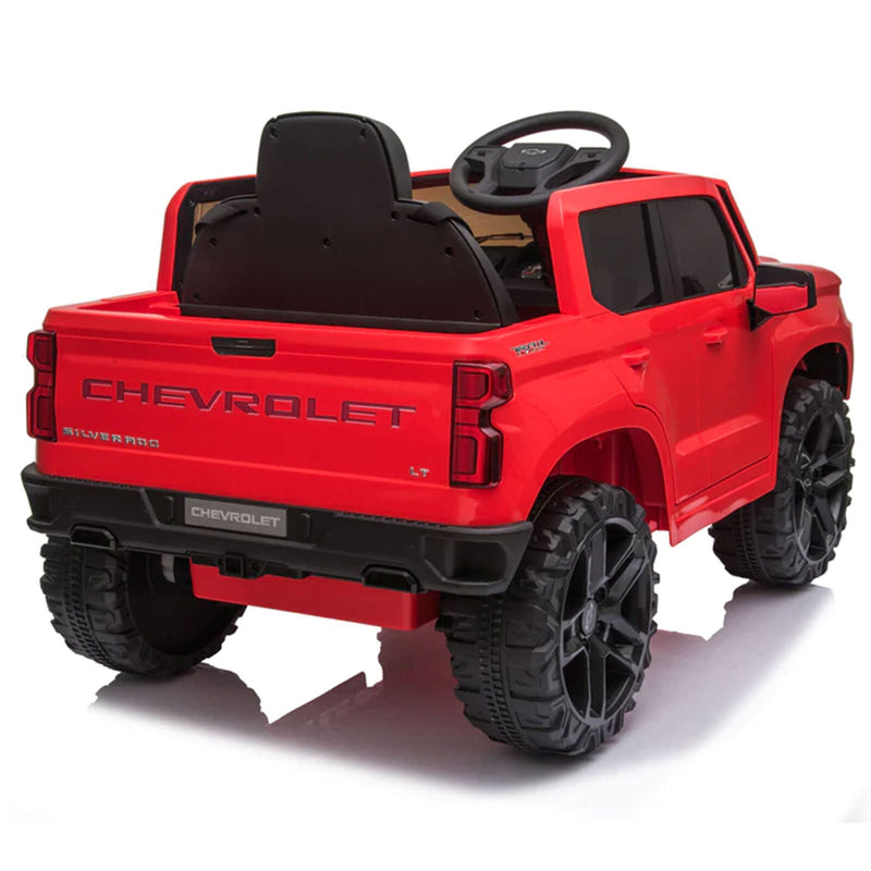 Red Chevy Silverado 4x4 Trail Boss Monster Truck Ride-On with Big Wheels