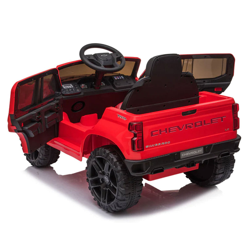 Red Chevy Silverado 4x4 Trail Boss Monster Truck Ride-On with Big Wheels