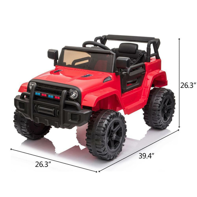 Red Double Drive 12V Electric Car with Rechargeable Battery for Kids